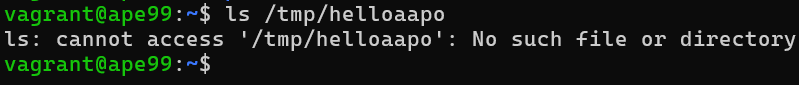 Helloaapo-tiedostoa ei luotuna minion-koneella