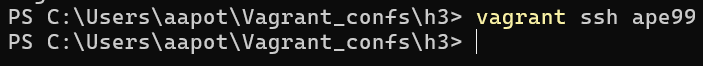 Ssh-yhteys ei onnistunut